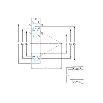 BS 40/72 7P62U SNFA Thrust Ball Bearings