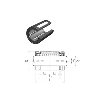 LMES20OP Samick Linear Bearings