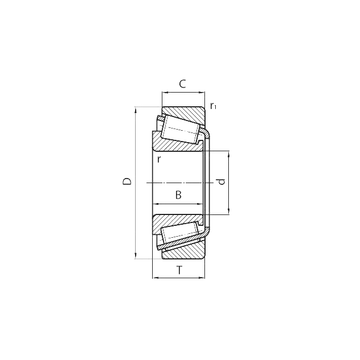 32009*2 CYSD Tapered Roller Bearings #1 small image