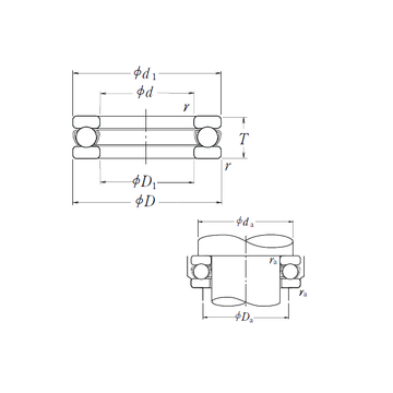 51207 NSK Thrust Ball Bearings #1 small image