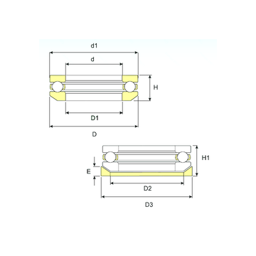 53203 U 203 ISB Thrust Ball Bearings #1 small image