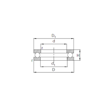 51108 KBC Thrust Ball Bearings #1 small image